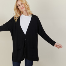 Gilet avec poche Anne - Sophie 6141 Indigo - 06 Bleu moyen