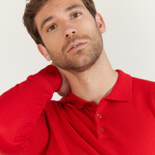 Polo homme 100% laine Evan Bleu foncé