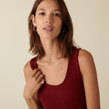 Fine knit bamboo cashmere tank top - Aetim