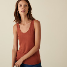 Fine knit bamboo cashmere tank top - Aetim