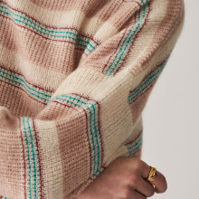 Round-neck striped mohair sweater - Charlie