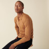 Merino wool sweater with polo collar with logo - Eni