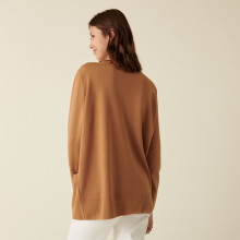 Long buttoned V-neck cardigan in merino wool - Alister