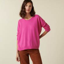 Loose-fit round-neck cashmere sweater - Acene