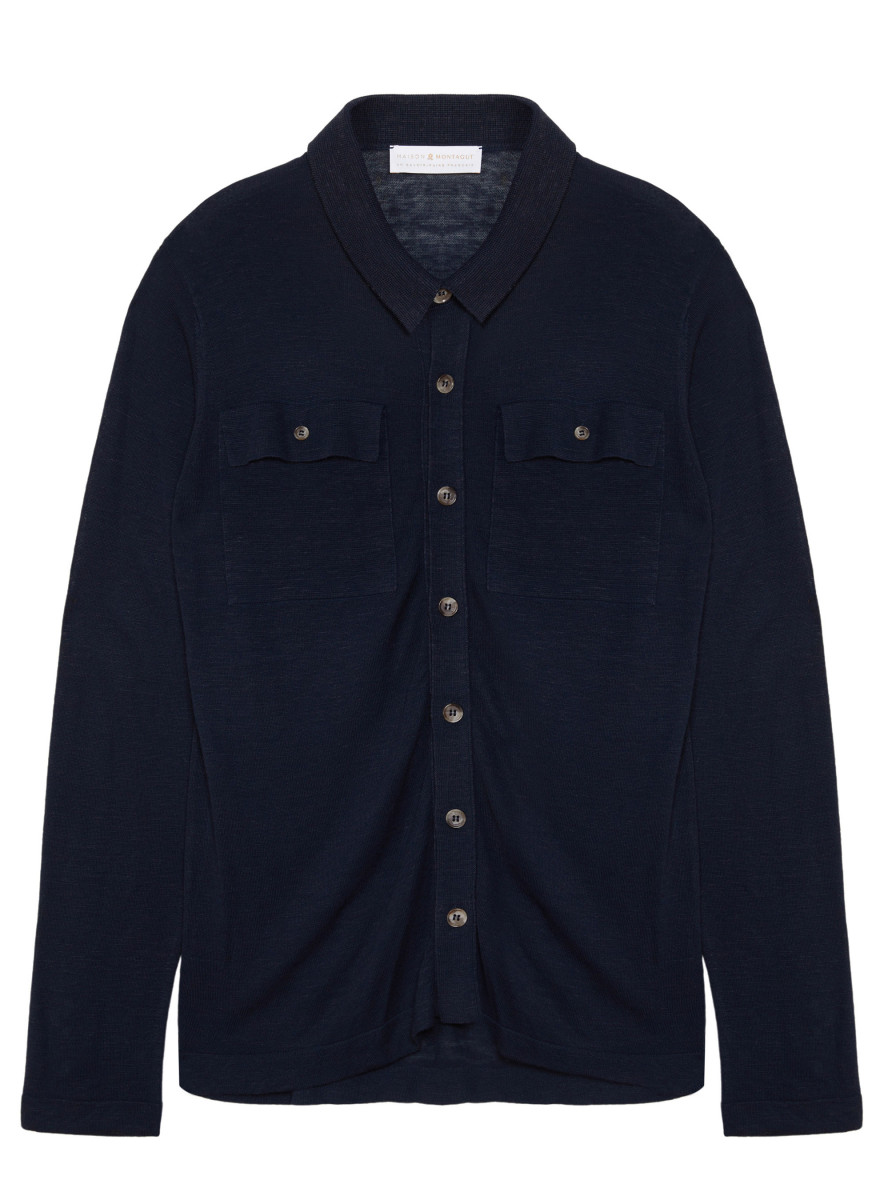 Flamed linen button-down shirt - Randy