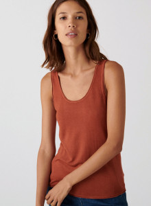 Fine knit bamboo cashmere tank top - Aetim