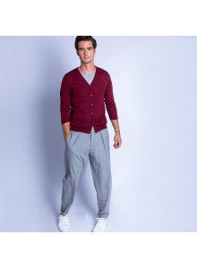 Gilet en laine mérinos Falco 6350 glace - 11 gris clair
