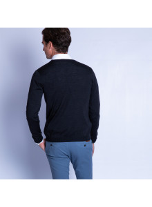 Gilet en laine mérinos Falco 6350 glace - 11 gris clair