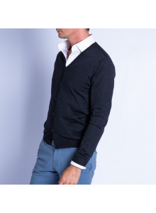 Gilet en laine mérinos Falco 6350 glace - 11 gris clair