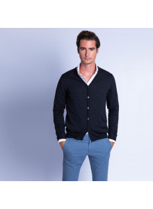 Gilet en laine mérinos Falco 6350 glace - 11 gris clair