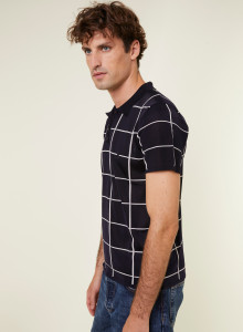 Polo homme carreaux Fil Lumière Marin 6183 nectar - 51 bordeaux