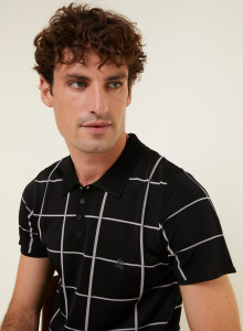 Polo homme carreaux Fil Lumière Marin 6183 nectar - 51 bordeaux