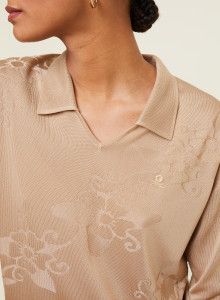 Polo Fil Lumière manches coudes à motifs - Emy