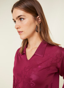 Polo Fil Lumière manches coudes à motifs - Emy