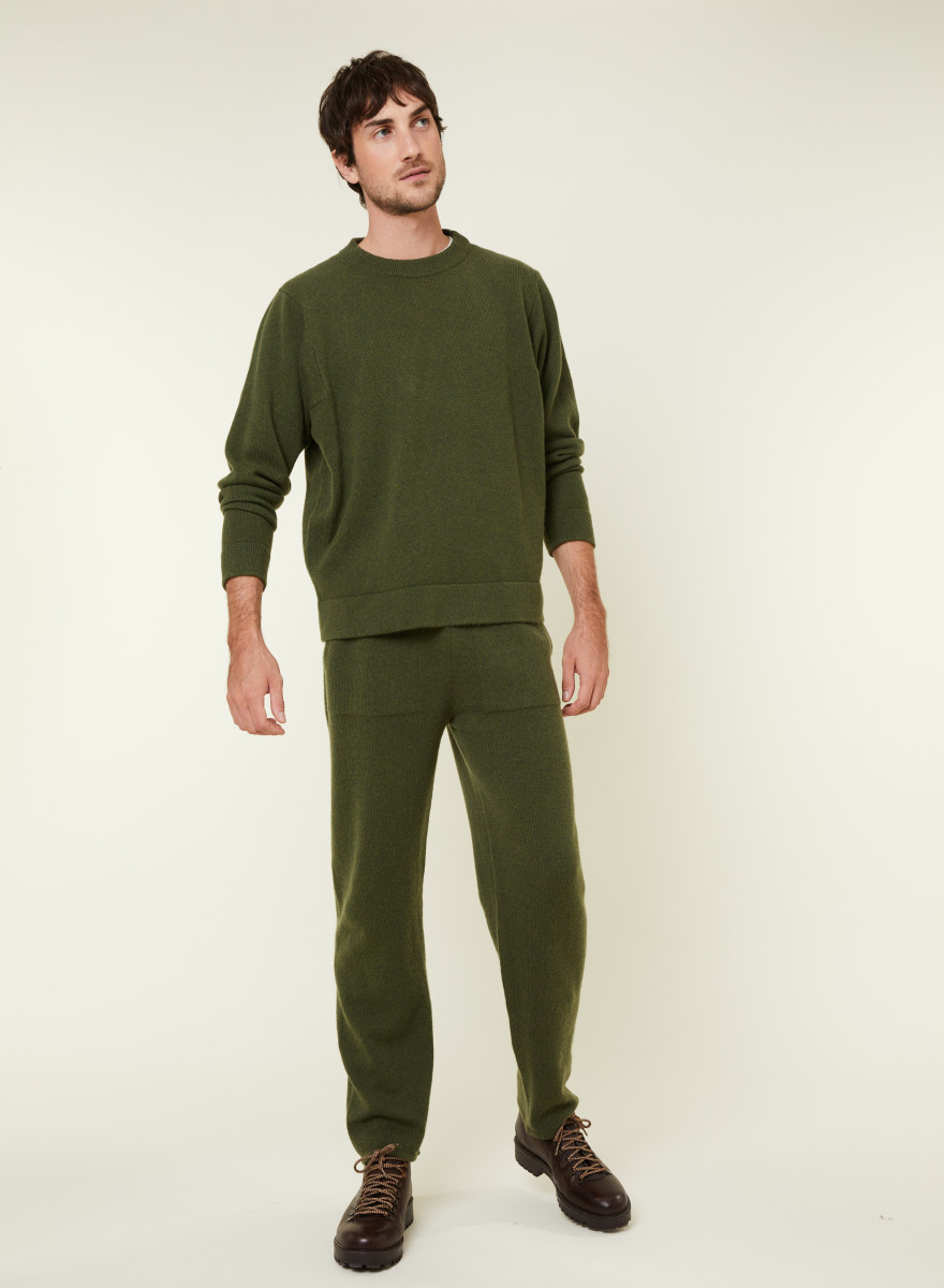 Pantalon avec poches en cachemire et laine recyclés - Fabri