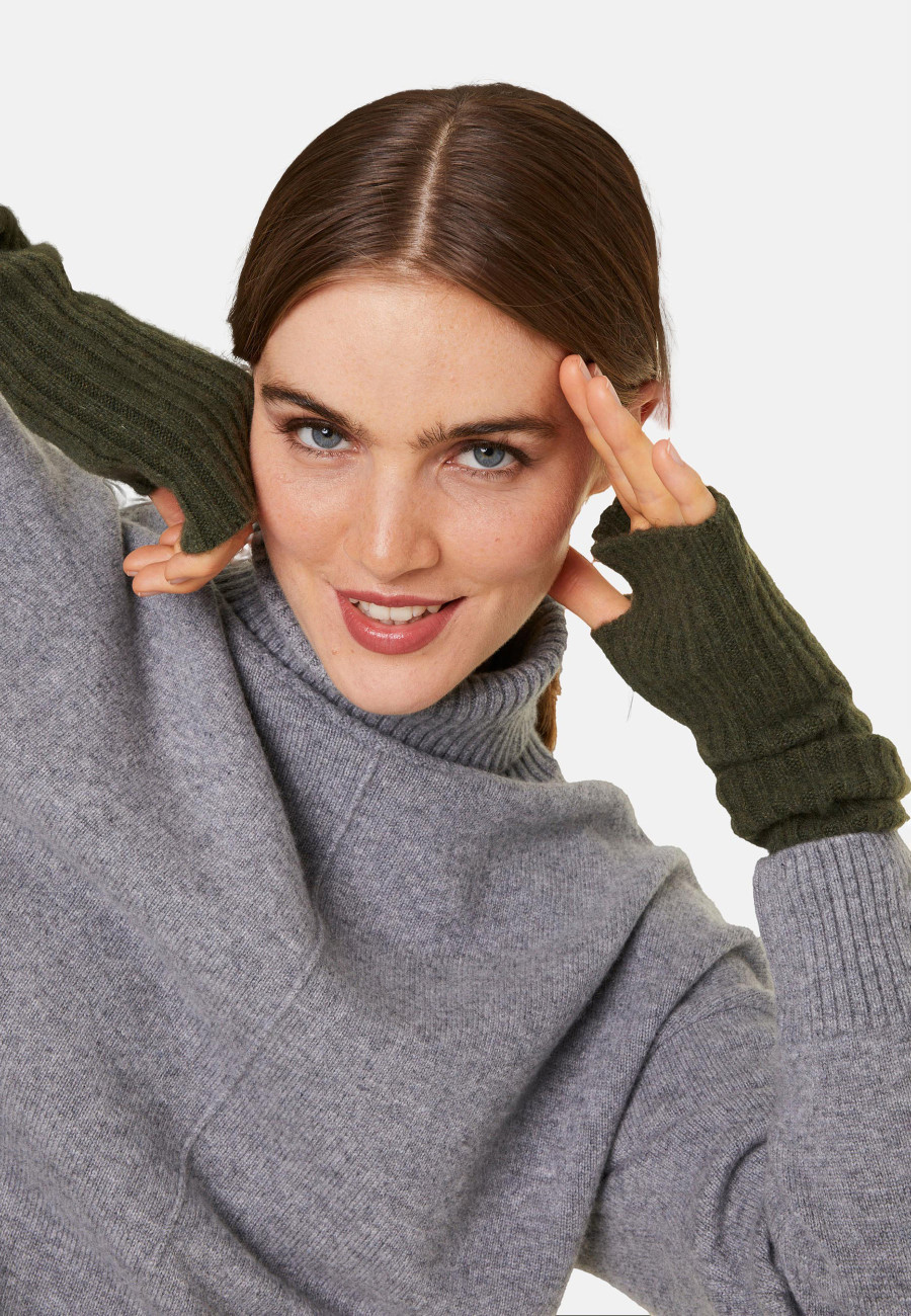 Unisex mittens in recycled cashmere and wool - Glenn