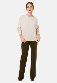 Pantalon avec poche en laine mérinos - Gaetane