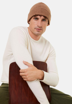Unisex beanie in recycled cashmere and wool - Gad