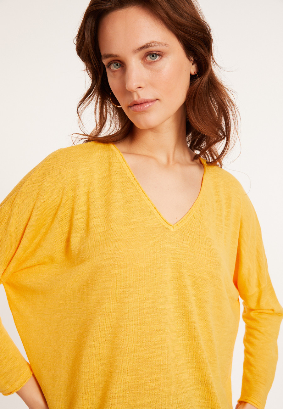 Loose-fit slub linen T-shirt - Balou