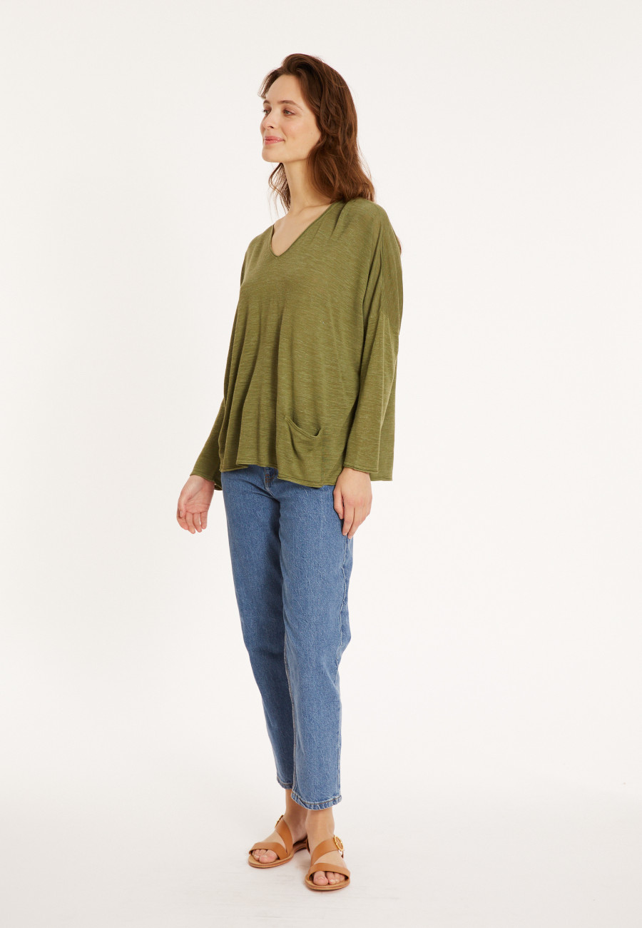 Loose-fit slub linen T-shirt - Balou