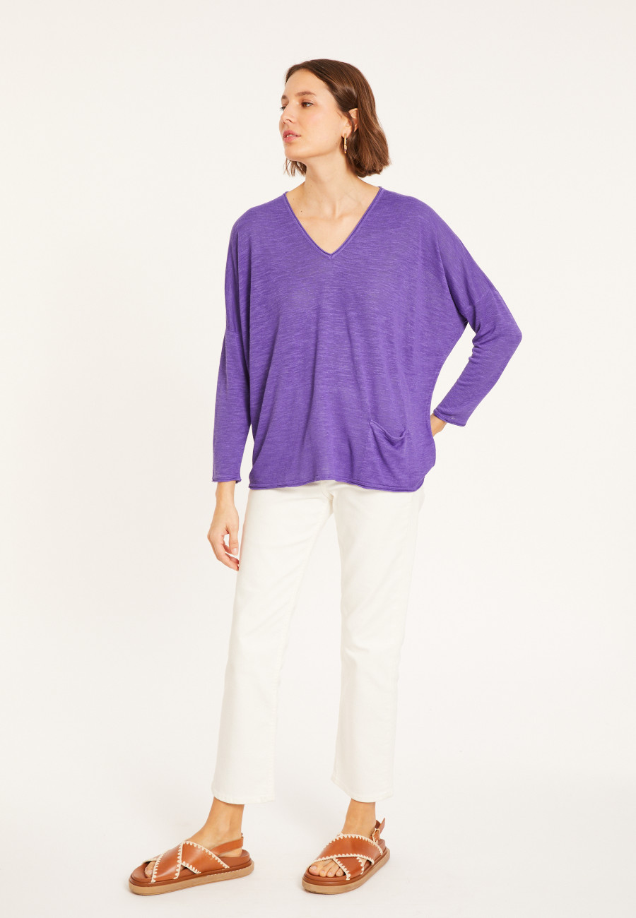 Loose-fit slub linen T-shirt - Balou