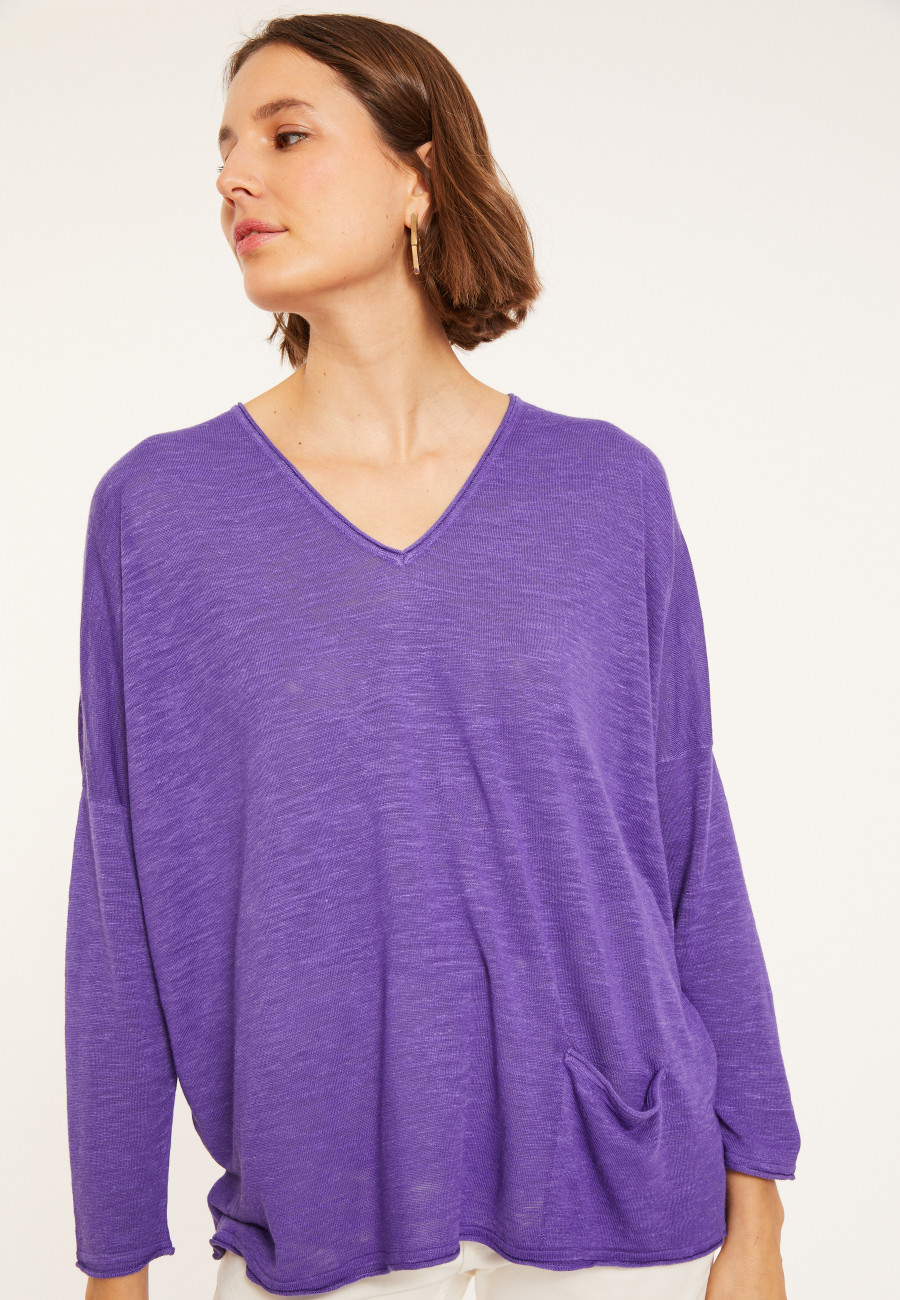 Loose-fit slub linen T-shirt - Balou