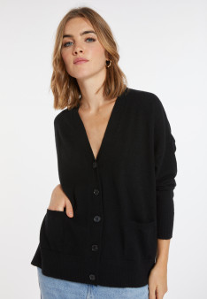 Button-down cashmere cardigan with pockets - Ariel