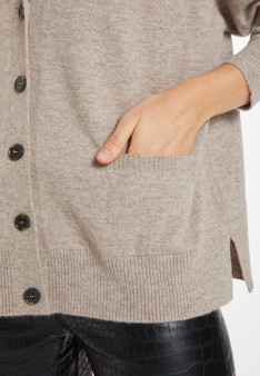 Button-down cashmere cardigan with pockets - Ariel