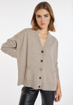 Button-down cashmere cardigan with pockets - Ariel