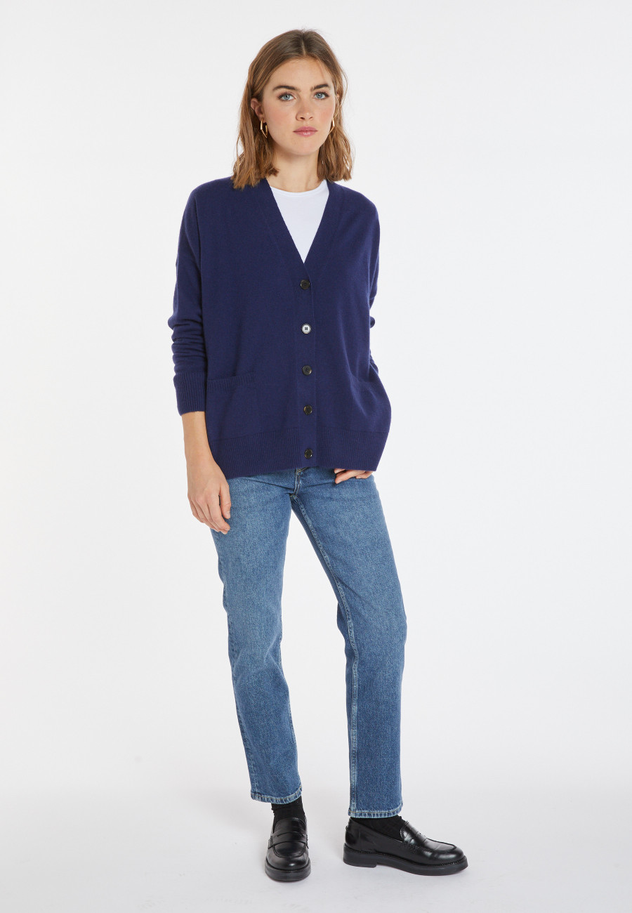 Button-down cashmere cardigan with pockets - Ariel