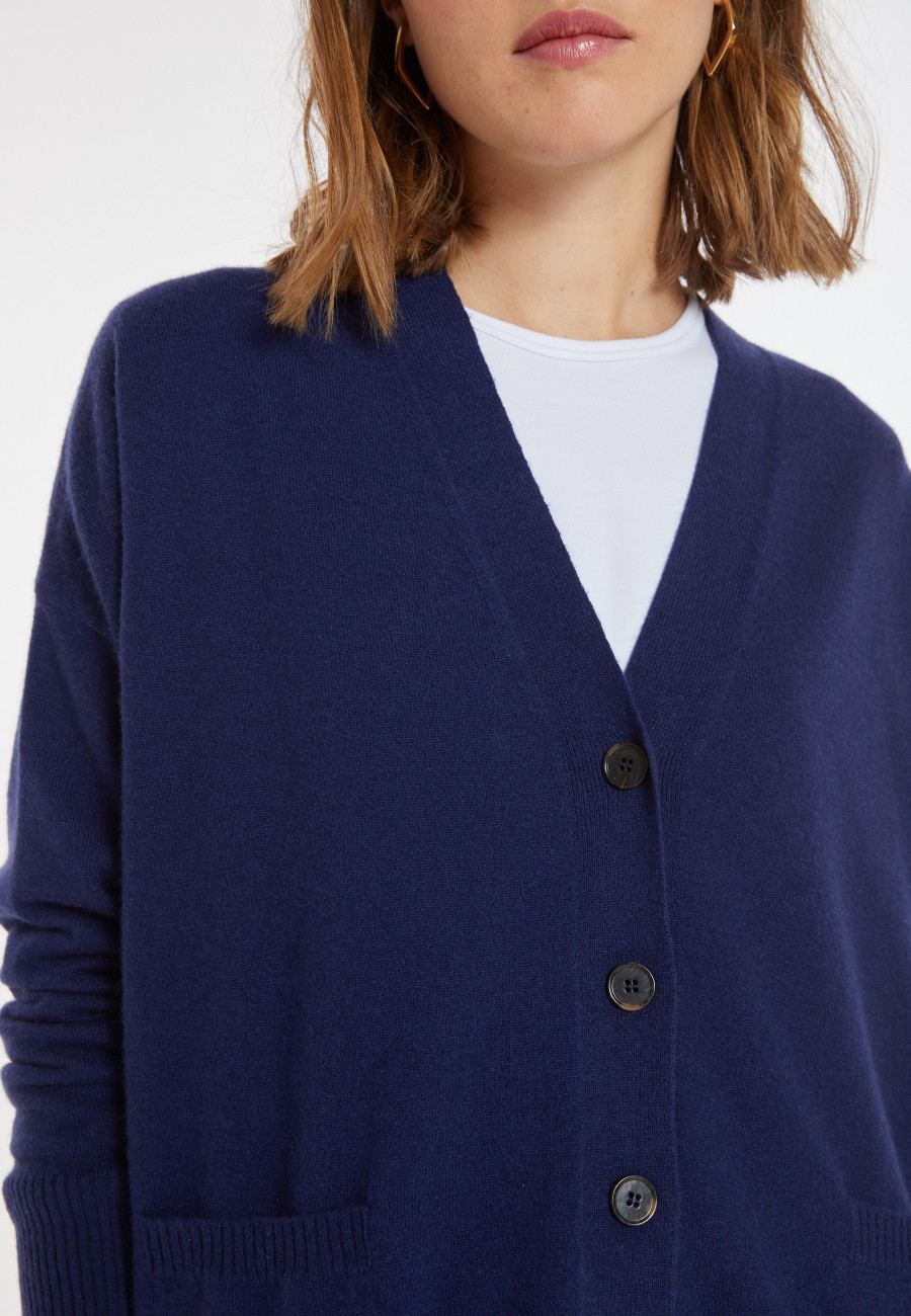 Button-down cashmere cardigan with pockets - Ariel