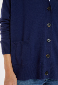 Button-down cashmere cardigan with pockets - Ariel