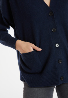 Button-down cashmere cardigan with pockets - Ariel