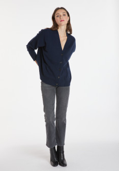 Button-down cashmere cardigan with pockets - Ariel