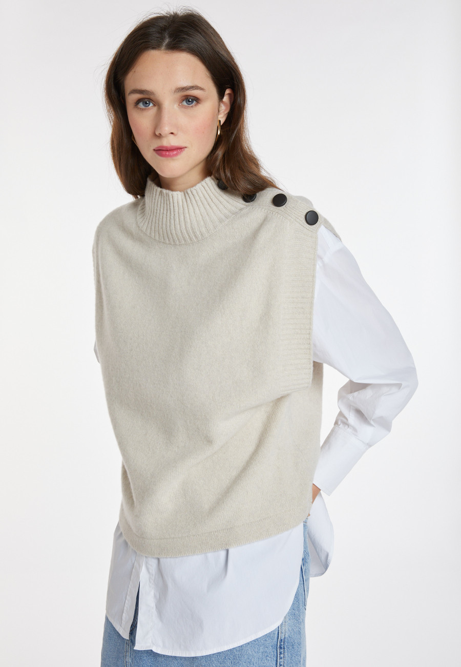 Sleeveless cashmere and wool sweater - Anika