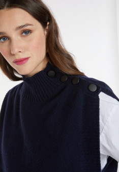 Sleeveless cashmere and wool sweater - Anika