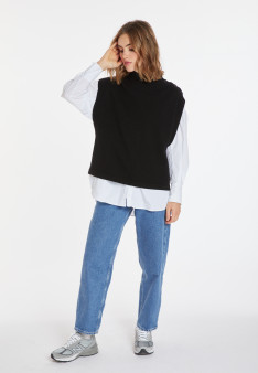 Sleeveless cashmere and wool sweater - Anika