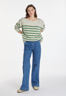 Cashmere and wool sailor sweater - Carice