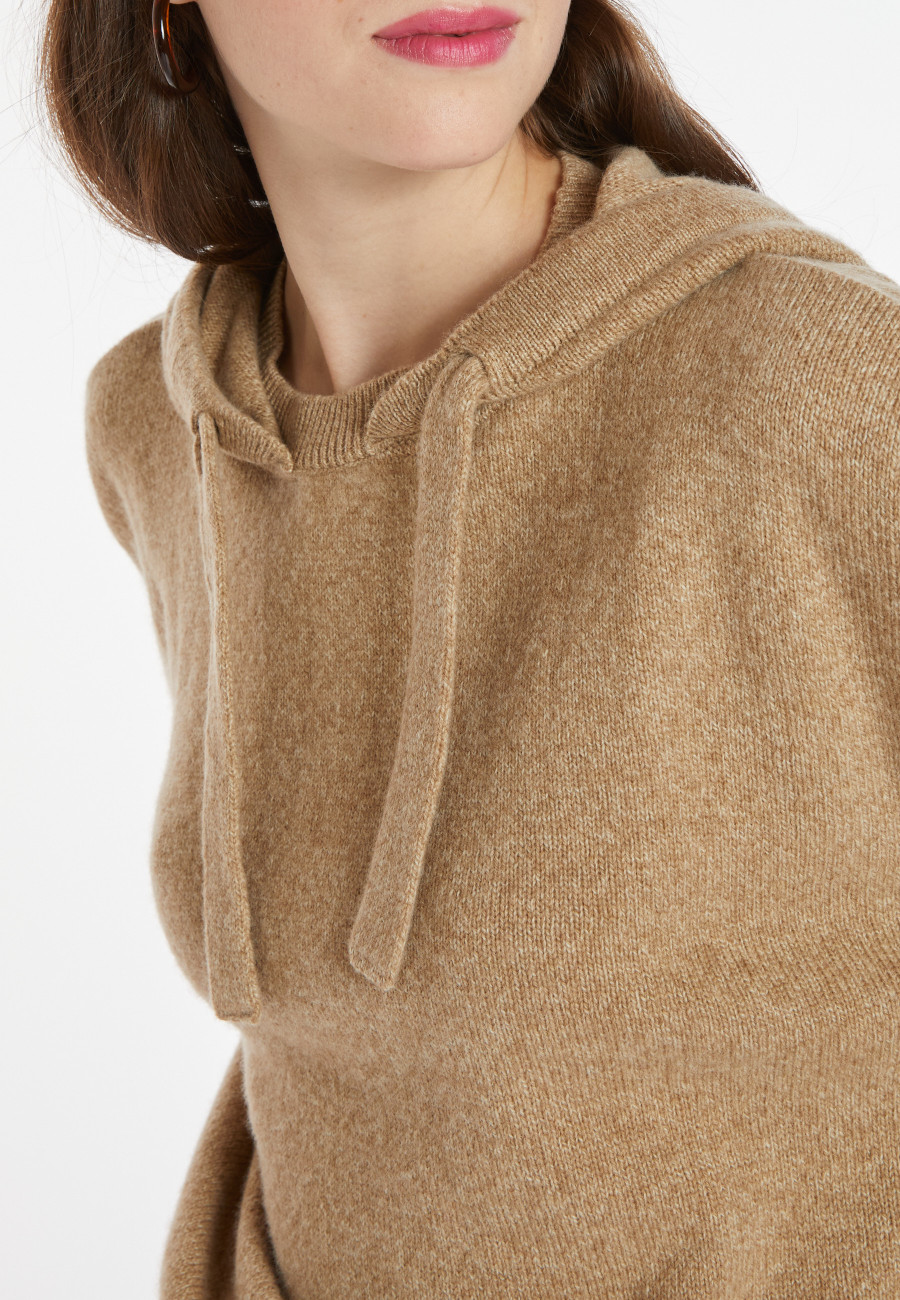 Wool and cashmere hoodie - Cassia