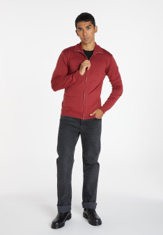 Zipped vest with logo in merino wool - Estian