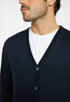 Gilet en laine mérinos Falco 6350 glace - 11 gris clair