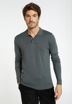 Pull col polo en laine - Beni