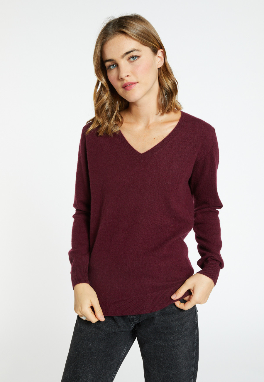 Pull col V en cachemire BERTILLE