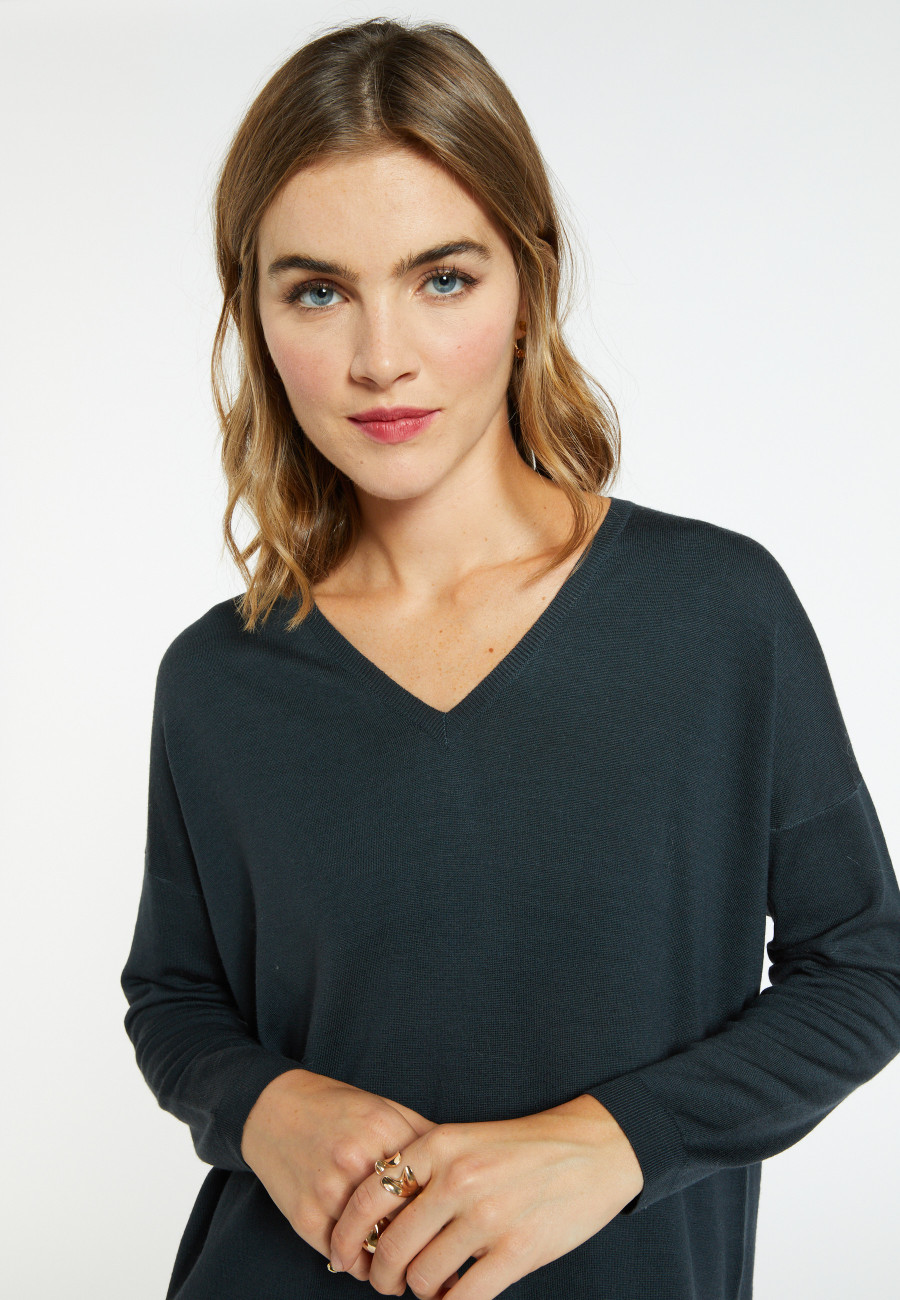 V-neck wool sweater - Bernice