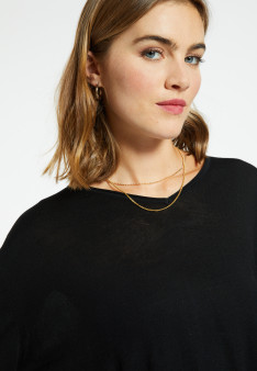 Bamboo cashmere V-neck T-shirt - Aelys