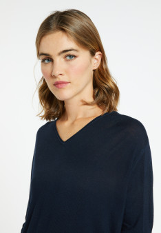 Bamboo cashmere V-neck T-shirt - Aelys