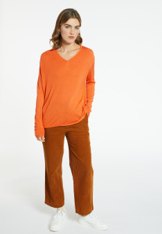 Bamboo cashmere V-neck T-shirt - Aelys