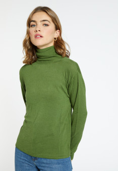 Bamboo cashmere turtleneck T-shirt - Aerio