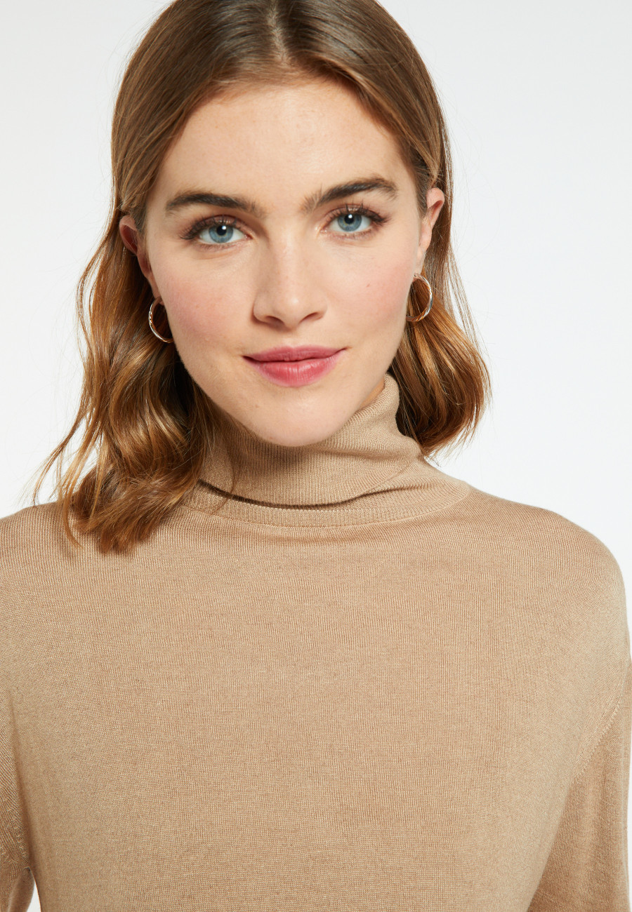 Bamboo cashmere turtleneck T-shirt - Aerio