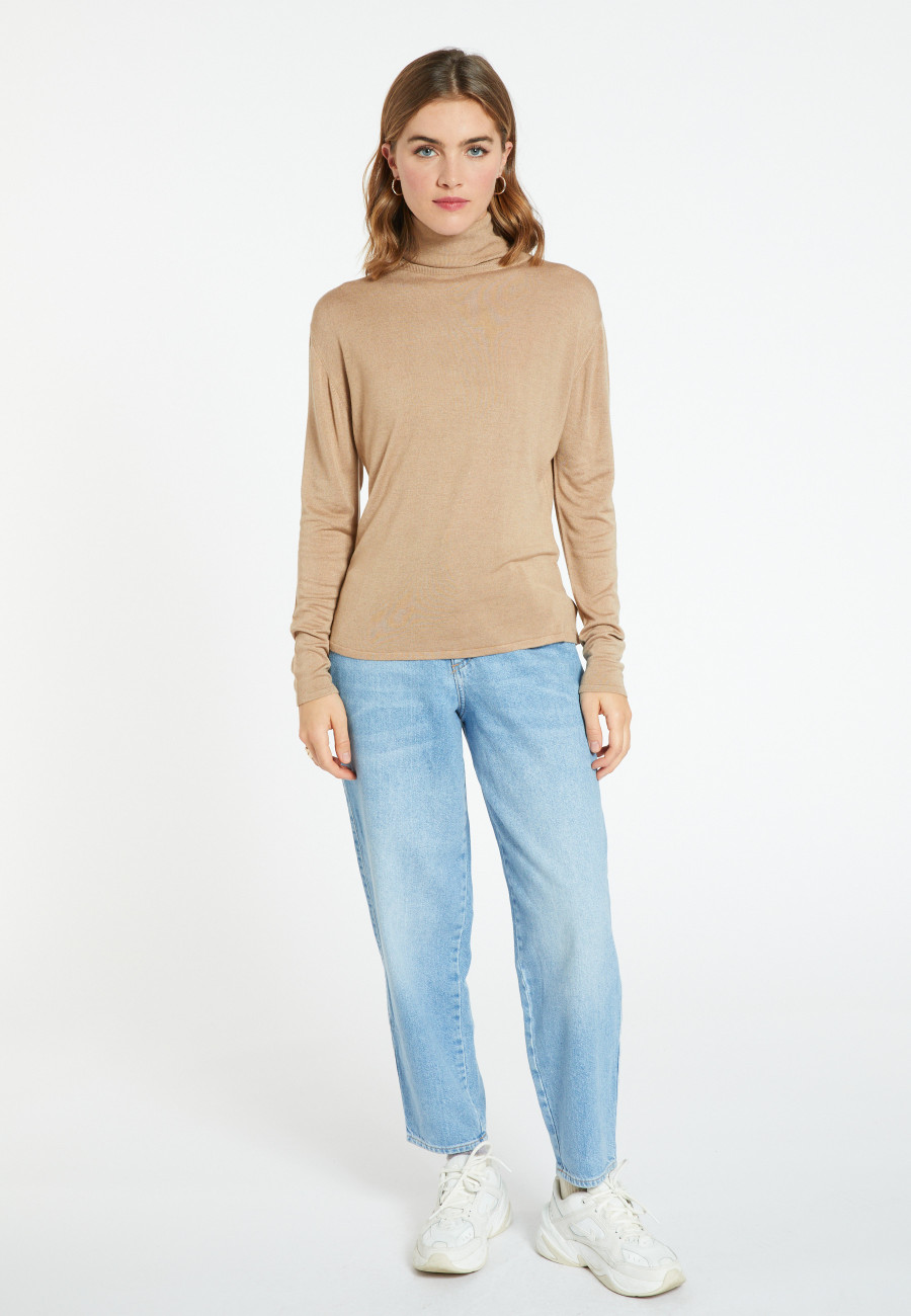 Bamboo cashmere turtleneck T-shirt - Aerio